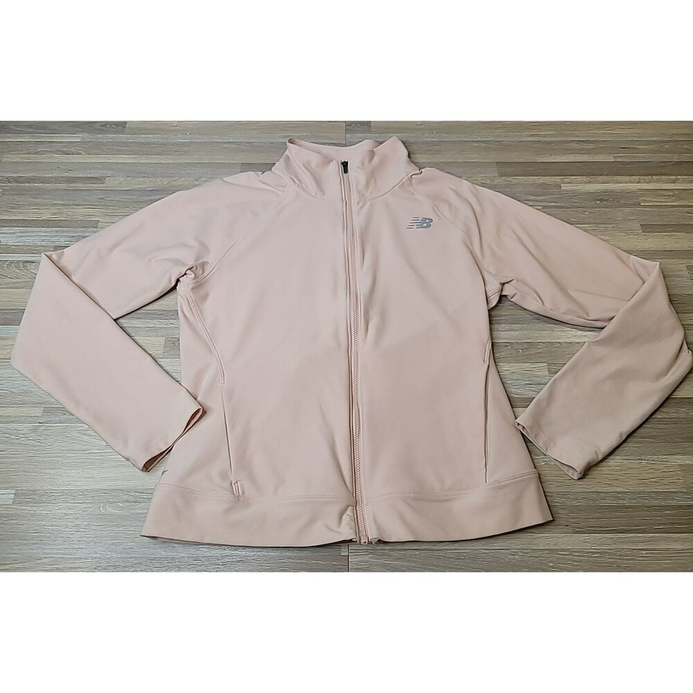 New Balance Women's Small Dry Moisture Wick Zip Up Sweatshirt Pink Long Sleeve